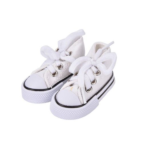 Chaussures En Toile De Couleurs Assorties De 7.5cm, Accessoires Pour Poupée 1/4 Bjd Et Mini Chaussures Et Bottes De Poupée De 16 Pouces