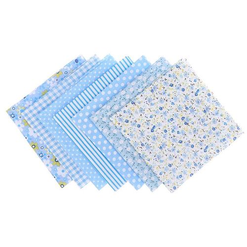 1 Ensemble (7 Pièces) De Tissu Calico Pour Maison De Poupée, Accessoires Miniatures, 25x25cm, 1/12