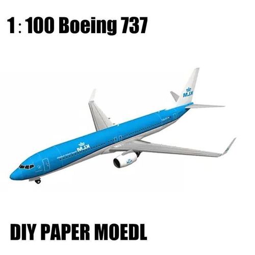 Modèle D'Avion En Papier Bricolage, Jouet En Carton 1:100 Décor 737, Origami Fait À La Main, Avion 3d, Modèle D'Avion T9t2
