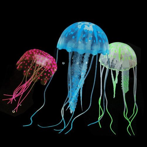 Méduse Artificielle À Effet Coloré Et Brillant Pour Aquarium,Mini Fourniture De Décoration Sous-Marine Pour Bocal À Poisson Et Animaux De Compagnie Aquatiques