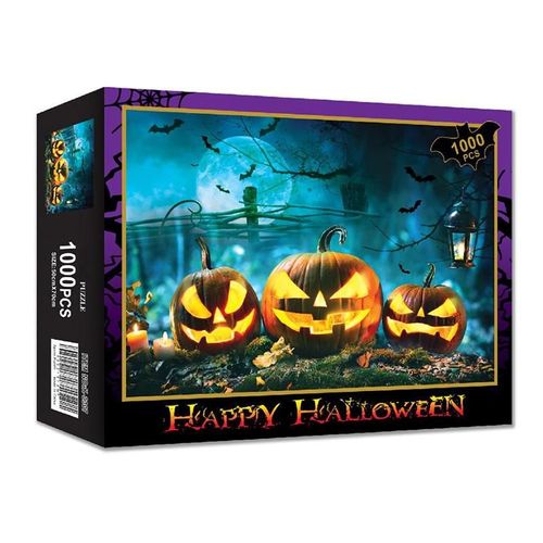 Puzzle En Papier Halloween Pour Adultes Et Enfants, 1000 Pièces, Jeu D'Interaction Parent-Enfant, Cadeau, Jouets Sensoriels