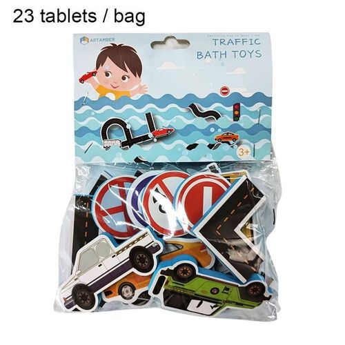 Jouets De Salle De Bain Pour Enfants, Piste De Route Flexible, Autocollant De Bain, Puzzle, Jouets Pour Bébé, Éducation À L'Eau, Jouet Drôle, Bricolage Précoce T L6u7