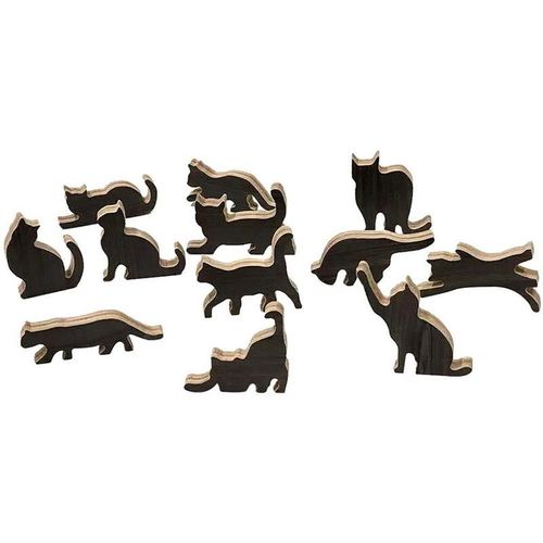 Jeu D'Empilage En Bois Pour Chat, Blocs D'Équilibre, Jeu De Construction Éducatif, Puzzles En Bois Pour Enfants, Garçons Et Adultes