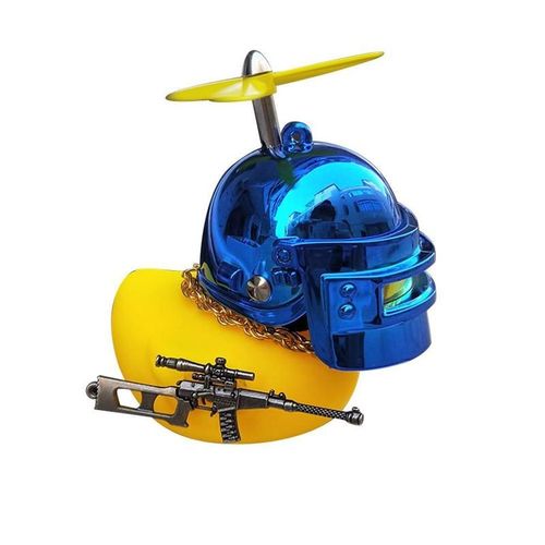 Guidon De Moto Multifonctionnel En Canard Jaune, Ornement Mignon Pour Casque De Vélo, Jouets Pour Enfants Et Adultes