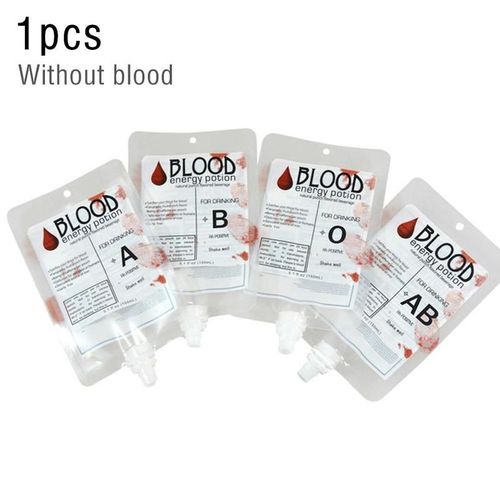 Sac Conteneur De Boisson Cosplay D'Halloween 150ml, 1 Pièce, Sac De Sang, Pochette Pvc, Décors De Boissons, Sacs D'Eau, Accessoires De Boisson, Bouteille Zombie P9v3