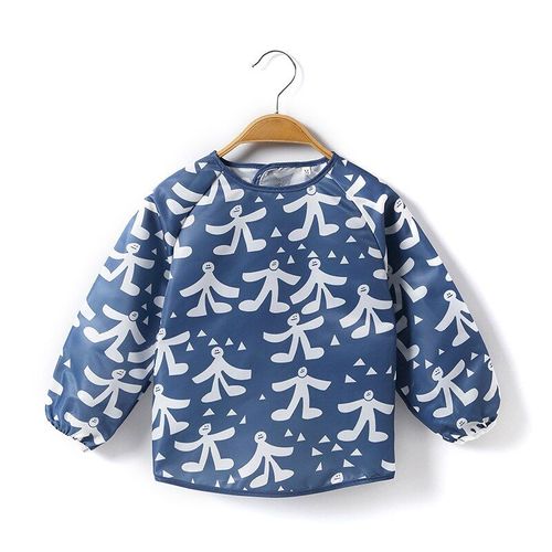Bavoir Imperméable À Motif Mignon De Dessin Animé Pour Bébé,Vêtement Avec Poche Pour Le Repas, Tablier De Peinture À Manches Longues Pour Enfant, Lange Pour Le Rôt, Accessoire Infantile Pour Manger,