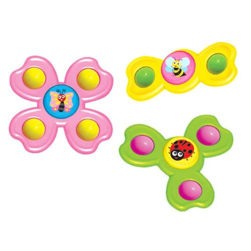 Toupie À Ventouse 3 Pièces Pour Bébé, Jouet Animal Mignon, Jeu De Ventouse, Fidget Toys, Anti-Stress, Jouets Éducatifs Pour Enfants