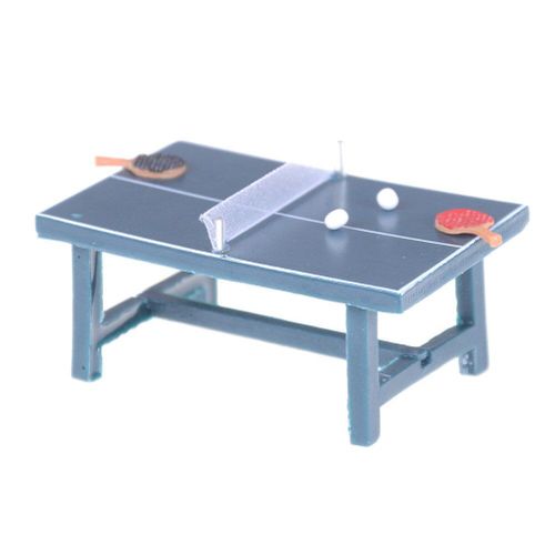 1/12 Maison De Poupée Miniatures Meubles Tennis Table Chauve-Souris Et Balles Ensemble Complet Maison De Poupée Décor Jouet Pour Enfants Poupées Accessoires