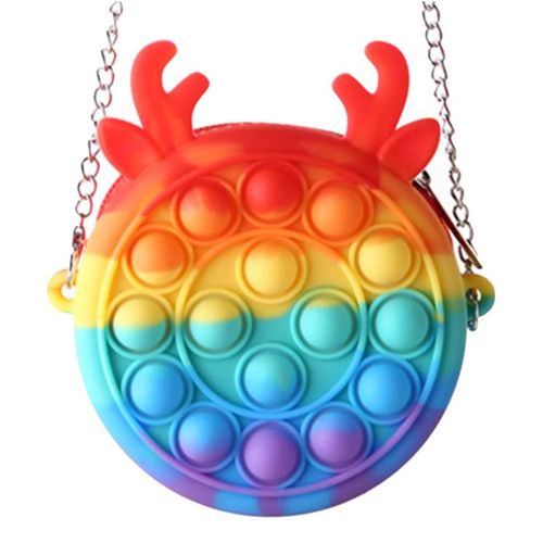 Sac À Main En Silicone, Pochette À Bulles, Simple, Fossette, Fidget, Sac Messager, Popper, Sensoriel, Fidget, Sac À Main, Jouets De Décompression