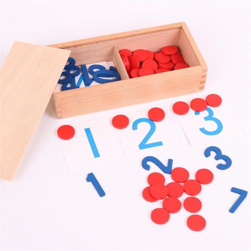 Jeu De Cartes Et De Compteurs Montessori Pour Bébé, Jouets Éducatifs En Bois Pour L'Apprentissage Précoce, Jeux De Maths, Kit De Jeux De Société Pour Enfants