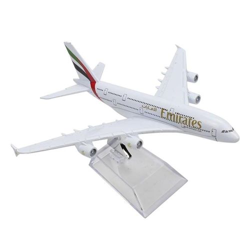 Maquette D'Avion Des Émirats Arabes Unis A380, Échelle De Simulation, Jouets D'Avion Transparents Avec + Cadeaux En Alliage Léger V5i4