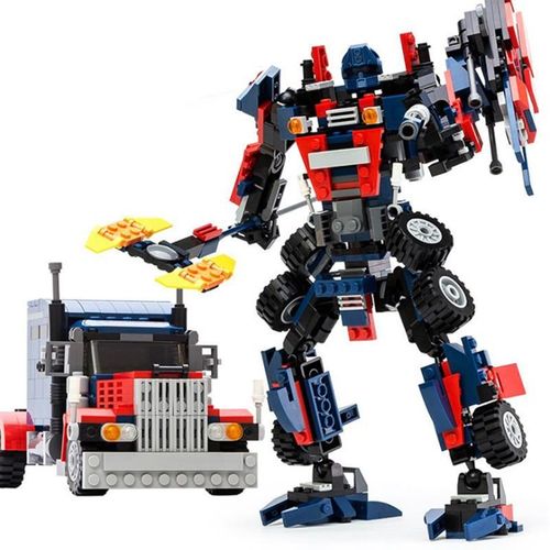 Robot Voiture Transformable En Blocs De Construction, Jouet Pour Enfants, Cadeau