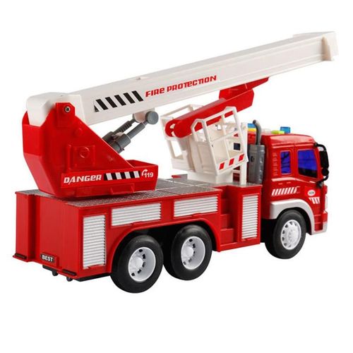 Pistolet À Eau 1:16 Pour Enfant, Jouet De Sauvetage, Son Et Lumière, Camion De Pompiers, Véhicules À Inertie Et Friction, Cadeau