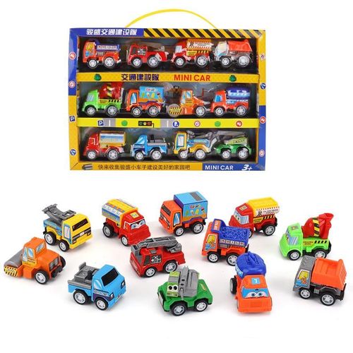 Petites Voitures Miniatures En Plastique Pour Enfant, Lot De 10 Ou 12 Pièces, Jouet À Friction, Cadeau De Noël