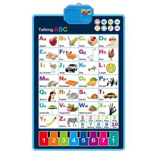 Affiche Murale Avec Lettres De L'Alphabet, Papier Peint Pour Enfants, Son D'Animaux, Éducation Précoce, Jouets D'Apprentissage Des Langues, Alphabet