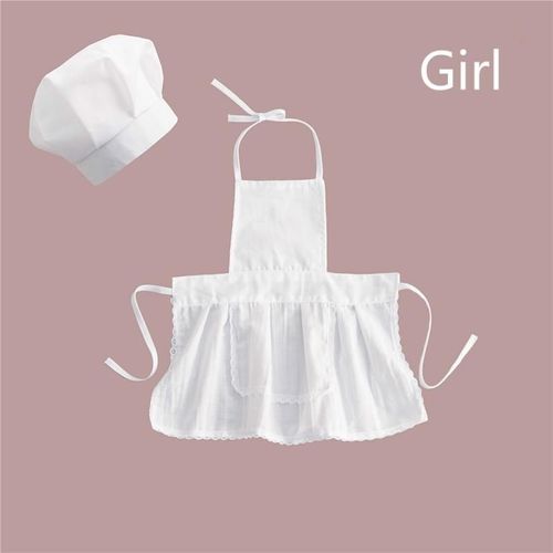 Tablier De Chef Pour Bébé, Chapeau De Photographie Pour Enfants, Ensemble De Chapeaux, Accessoires De Costume De Cuisine Pour Bébé De 0 À 24 Mois