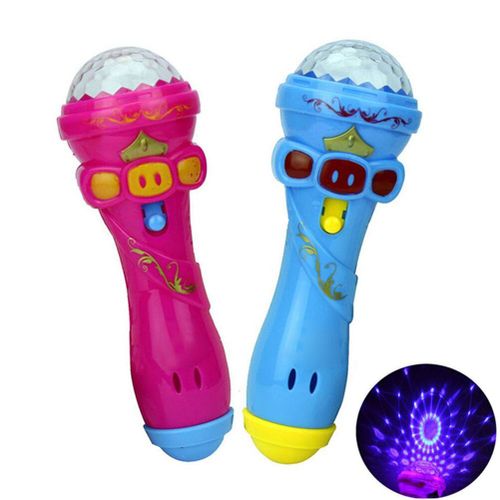 Microphone De Projection Clignotant Led, Torche Forme Enfants Bébé Jouet Mignon Cadeau Nouveaux Jouets Lumineux Magiques Créatifs 1 Pièce