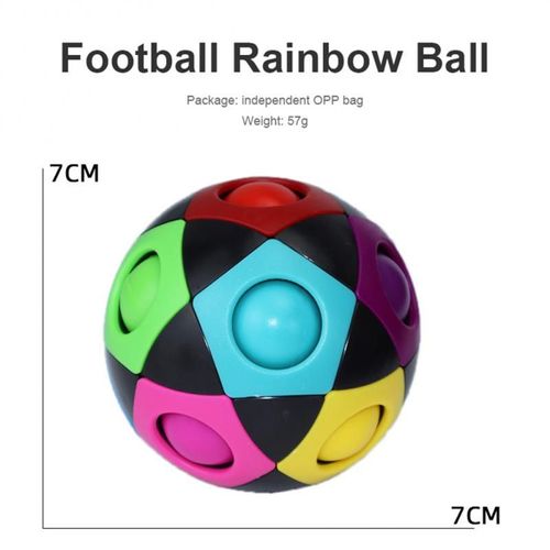 Jouets Magiques Anti-Stress, Puzzle En Boules D'Arc-En-Ciel, Jouet Éducatif Pour Enfant Et Adulte, Soulage L'Anxiété, Cadeau De Noël