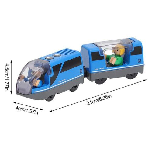 Petit Train Électrique En Jouet Avec Rail Magnétique Pour Enfant, Locomotive Et Chemin De Fer Relié Magnétiquement, Compatible Avec Le Circuit En Bois, Jeu Interactif, Idée Cadeau,