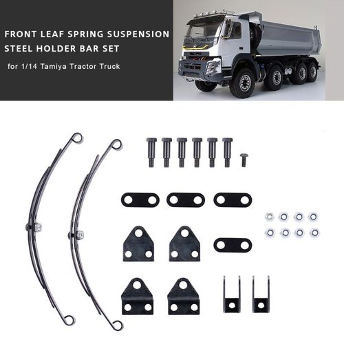Jeu De Barres De Support En Acier Pour Camion Tracteur 1/14 Tamiya, Suspension Avant Et Arrière