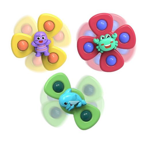 Toupies À Ventouse Rotative Colorée Pour Bébé, Jouets Pour Enfants, Livraison Directe, 3 Pièces