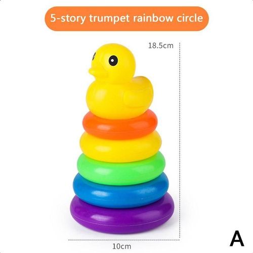 Anneaux À Empiler Tour Arc-En-Ciel Pour Enfants, Cercle D'Éducation Pour Bébé, Puzzle, Jouet Petite Enfance M0t0, 2021