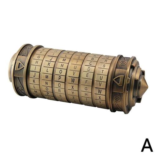 Jouet En Métal Avec Mot De Passe De La Saint-Valentin Jeu De Code Leonardo De Vinci Cryptex Lock Accessoires Pour Le Jour Du Mariage Chambre Lettre Cadeau Dévasion N4j2