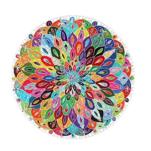 Puzzle Rond Difficile Presque Impossible Pour Adultes Et Adolescents, 1000 Pièces, Casse-Tête Stimulant Le Cerveau, Puzzle Artistique