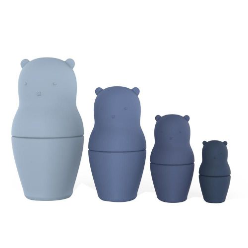 Ensemble De 4 Poupées En Silicone Pour Bébé, Jouets Éducatifs, Anneau De Dentition En Silicone De Qualité Alimentaire, Jouet De Nidification Animal Avec Une Apparence Mignonne