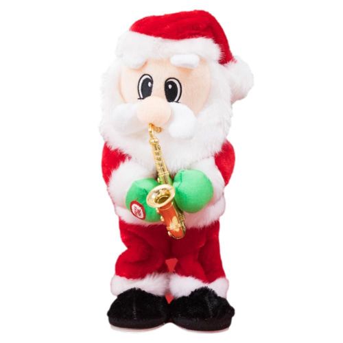 Poupée Dansante Pour Père Noël, Jouet Chantant, Jouant Au Saxophone, Secouant Les Hanches, Chantant, Noël