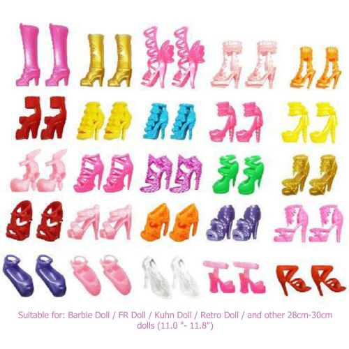 Chaussures De Poupée Barbie, 60 Paires, Vêtements Quotidiens, Tenues Décontractées, Accessoires Pour Maison De Poupée, Vêtements Pour Filles, Jouet Pour Enfants, Cadeau