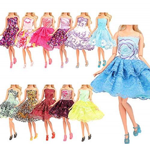 Robe De Poupée À Talons Hauts Pour Filles, 15 Pièces, Accessoires De Maison De Poupée, Vêtements De Poupée Barbie, Cadeau De Noël Et D'Anniversaire