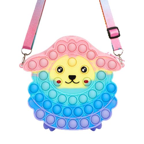 Sac À Bandoulière En Silicone En Forme De Mouton, Jouet Éducatif Pour Soulager Le Stress Et L'Autisme