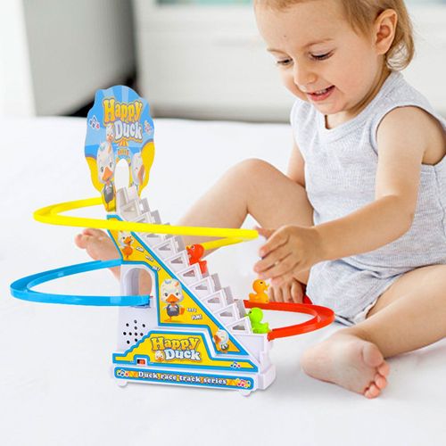 Jouets Coulissants De Canard Électrique, Jouets D'Escalade, Escaliers Électriques, Lumières Clignotantes Led, Musique, Jouets Coulissants Pour Enfants