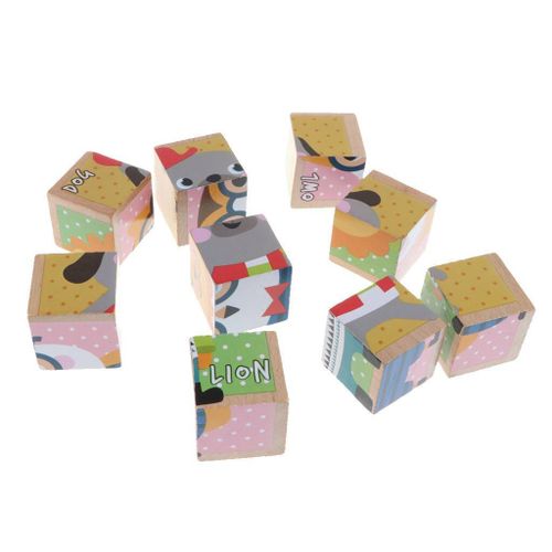 Puzzle En Blocs 3d En Bois Pour Enfants Et Bébés, Jouets De Développement De Dessins Animés