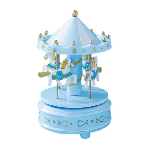 Merry-Go-Boîte À Musique Ronde Pour Enfant, Jouet, Cheval En Bois, Rond, Carrousel, Cadeau D'Anniversaire Ou De Noël, Décoration De La Maison