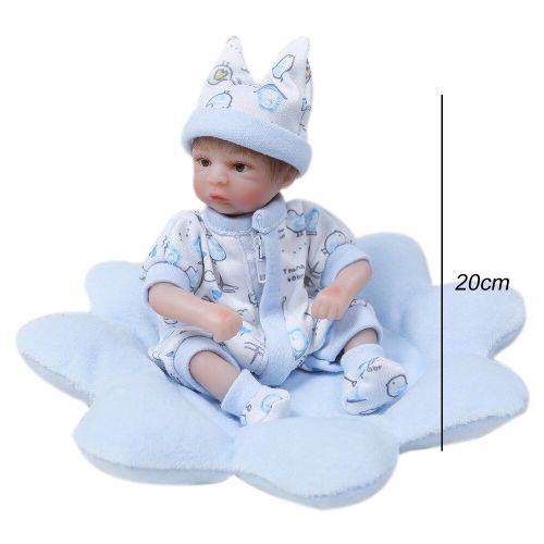 Mini Poupée Réaliste En Silicone Pour Nouveau-Né, 20cm, Avec De Jolis Vêtements, Jouet Pour Enfants, Cadeau D'Anniversaire Et De Noël