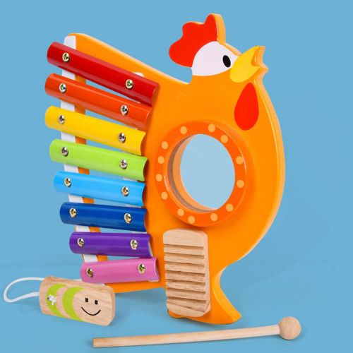 Coq 3 En 1 Octave Frappe Sur Le Piano, Instrument Musical D'Éveil, Jouet Musical Éducatif En Bois
