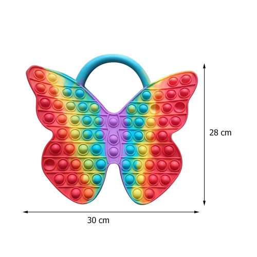 Sac À Main Papillon Arc-En-Ciel À La Mode, Sac À Bulles Push, Jouets Anti-Stress, Cadeau Amusant Pour Adultes Et Enfants Autisme