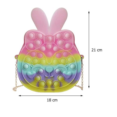 Sac À Bandoulière En Forme De Lapin/Chat, Jouets Push Bubble Fidget, Autisme, Besoins Sensoriels, Jeu De Compression, Anti-Stress, Cadeau Pour Adultes Et Enfants