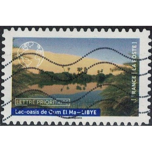 France 2022 Oblitéré Used Notre Planète Bleue Lac Oasis De Oum El Ma Libye
