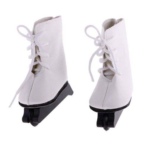 Patins À Roulettes En Cuir Pu, 1 Paire, Chaussures Pour Poupées De 18 Pouces, Roues Noires/Blanches, Accessoires De Poupée, Jouet Pour Enfants