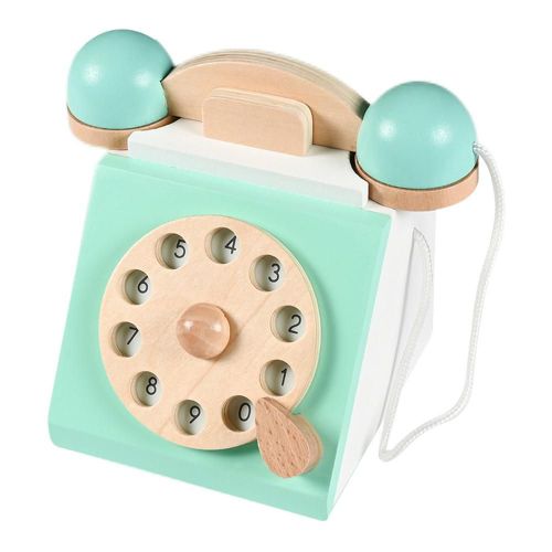 Jouet Éducatif De Simulation De Téléphone Pour Enfants, Jouet Innovant, Antique Pour Bébé, Cadran Rotatif En Bois, Jouets De Téléphone, Imitation De Ligne Fixe