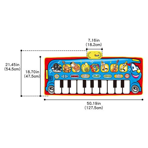 Tapis De Piano Et Clavier Musical Électrique Pour Bébé, Avec 8 Instruments Sonores, Tapis De Danse, Jouet Éducatif Précoce Pour Enfants, Cadeau