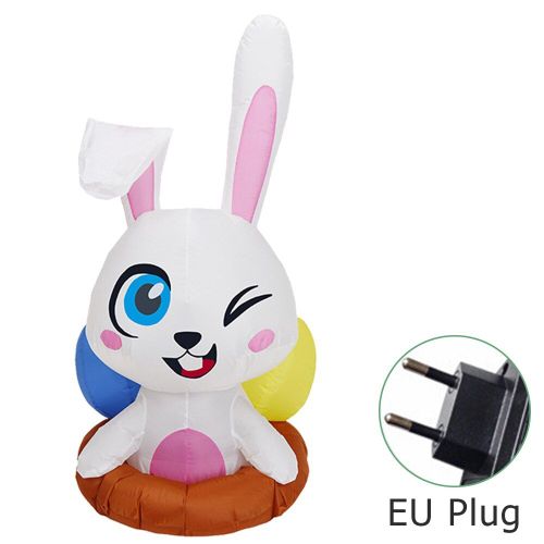 Lapin Gonflable De Pâques De 1.2m, Modèle Avec Lumière Led, Jouets De Lapin Mignon Et Lumineux, Décoration De Maison, Jardin, Fête En Plein Air