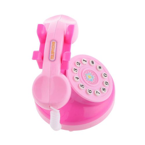 Mini Appareil Ménager En Plastique Pour Enfants, Jouet Avec Lumière Et Son, Cadeau D'Anniversaire, Téléphone Rose