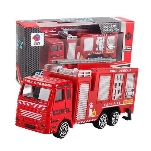 Camion De Pompiers En Alliage, Jouets Pour Enfants, Véhicules De Secours, Échelle, Entretien, Ingénierie, Camion, Jeu De Pompier