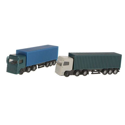 Camion Porte-Conteneurs, 2 Pièces, Véhicule Camion, Modèle De Voiture Échelle 1:150 N