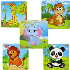 Puzzle GENERIQUE 6 puzzles d'animaux en bois pour les enfants