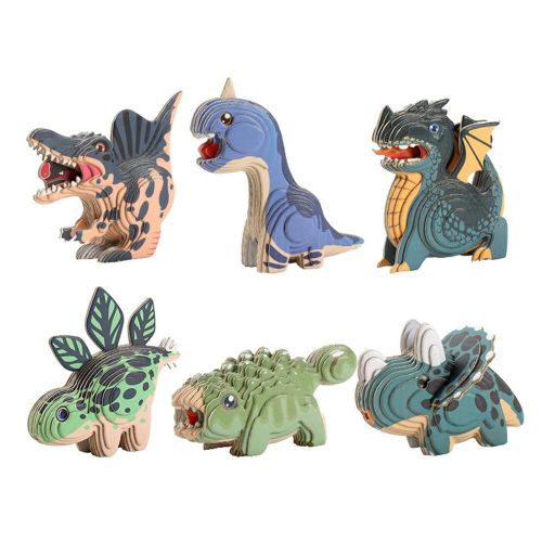 Puzzle Dinosaure 3d En Carton Pour Enfants, Jouets Éducatifs, Kits Adaptés Aux Enfants, Cadeau De Noël, Diy